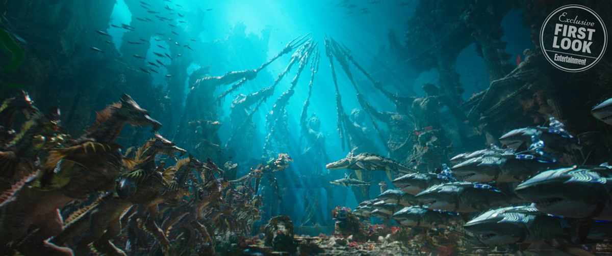 Aquaman Sharks Sea Horses Battle