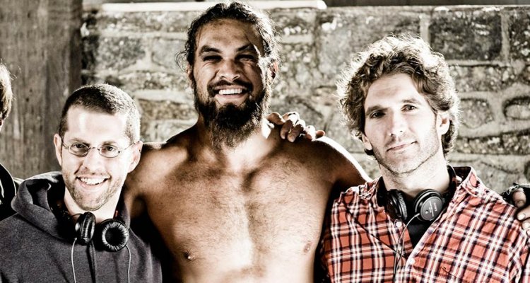 Frank Doelger, Jason Momoa, David Benioff, and D.B. Weiss in Game of Thrones (2011)