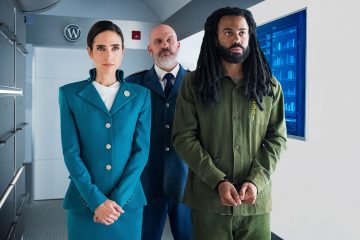 Snowpiercer Jennifer Connelly (as Melanie Cavill), Mike O’Malley (as Sam Roche) and Daveed Diggs (as Andre Layton)