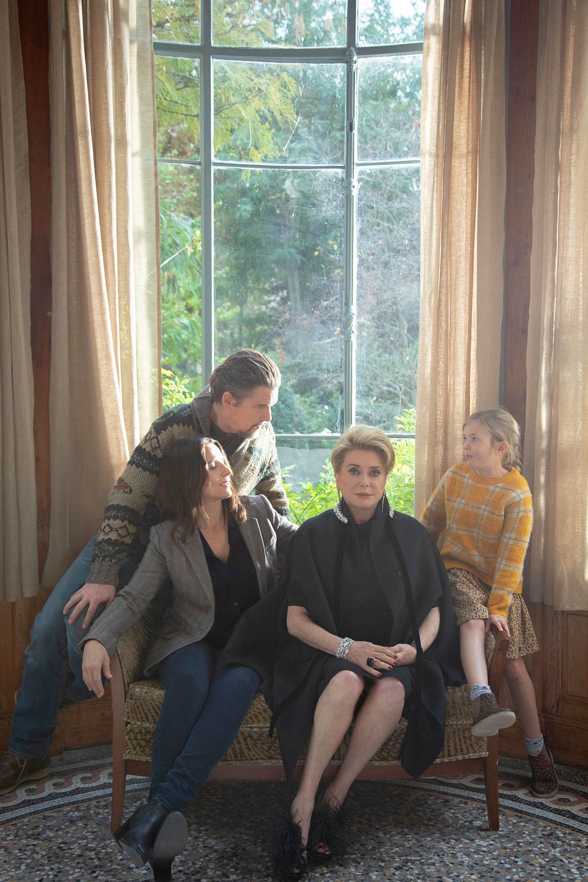 Catherine Deneuve, Juliette Binoche and Ethan Hawke in The Truth