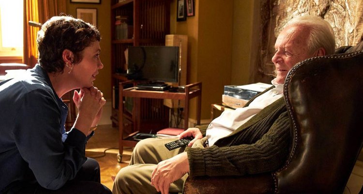 Anthony Hopkins and Olivia Colman in The Father