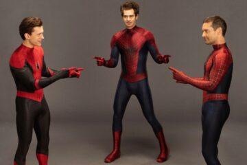 spider-man no way home three peters pointing