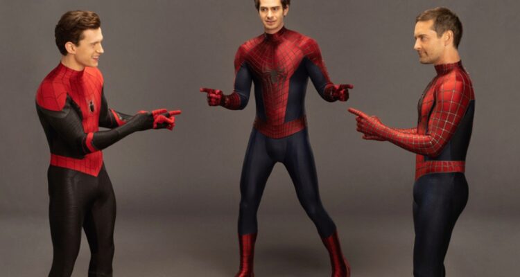 spider-man no way home three peters pointing