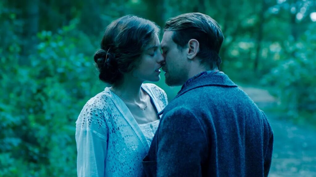 Emma Corrin and Jack O’Connell in Netflix film ‘Lady Chatterley’s Lover’