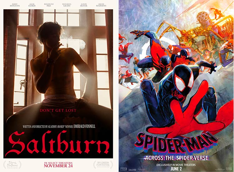 Saltburn Spider-verse Posters