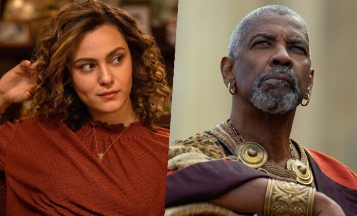 May Calamawy, Denzel Washington, Gladiator II, Ridley Scott,