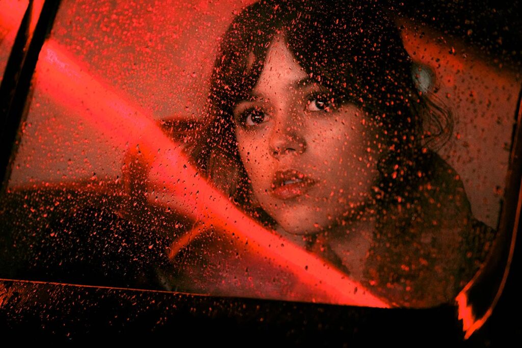 Barry Keoghan as Lee and Abel "The Weeknd" Tesfaye as Abel in Hurry Up Tomorrow. Jenna Ortega as Anima and Abel "The Weeknd" Tesfaye as Abel in Hurry Up Tomorrow.