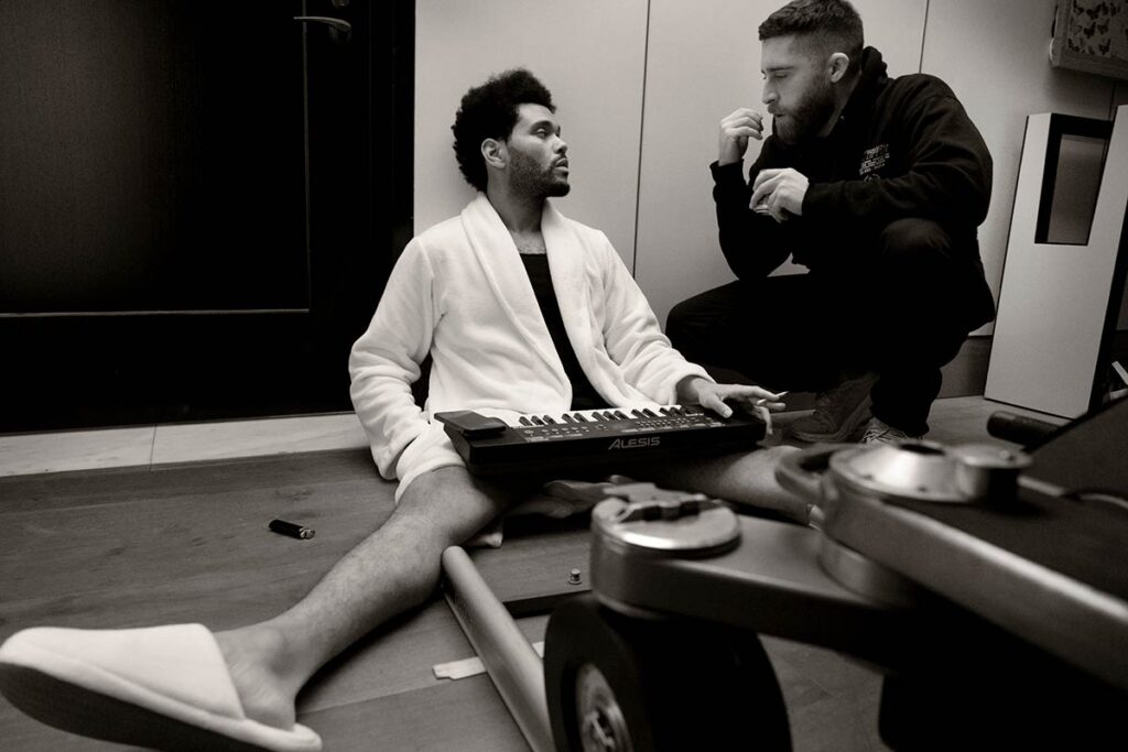 Barry Keoghan as Lee and Abel "The Weeknd" Tesfaye as Abel in Hurry Up Tomorrow. Jenna Ortega as Anima and Abel "The Weeknd" Tesfaye as Abel in Hurry Up Tomorrow.