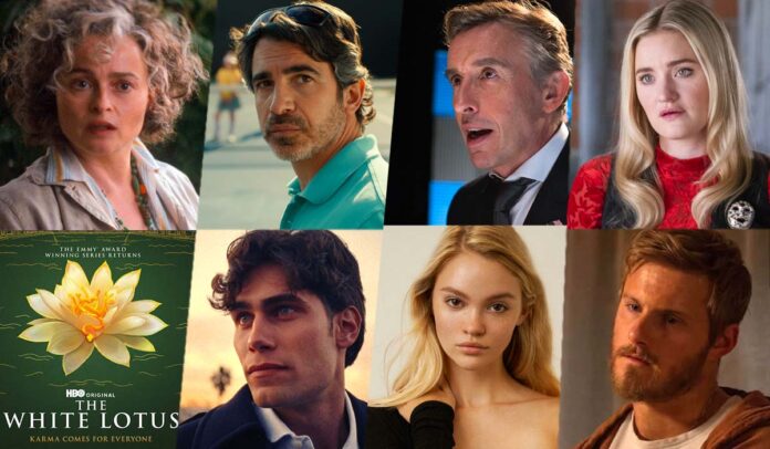 Helena Bonham Carter, Steve Coogan, Caleb Jonte Edwards, Marissa Long, Alexander Ludwig, Chris Messina, and AJ Michalka are headed The White Lotus