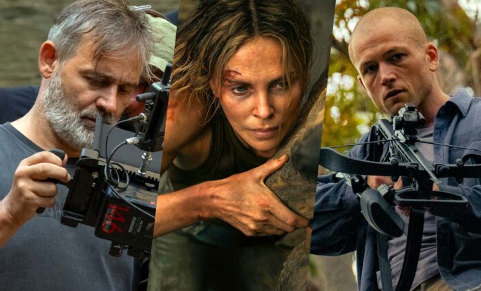 ‘Apex’ Interview: Charlize Theron, Taron Egerton, & Director Baltasar Kormákur On Surviving A Brutal Shoot, Cliff Jumps, & More [The Discourse Podcast]