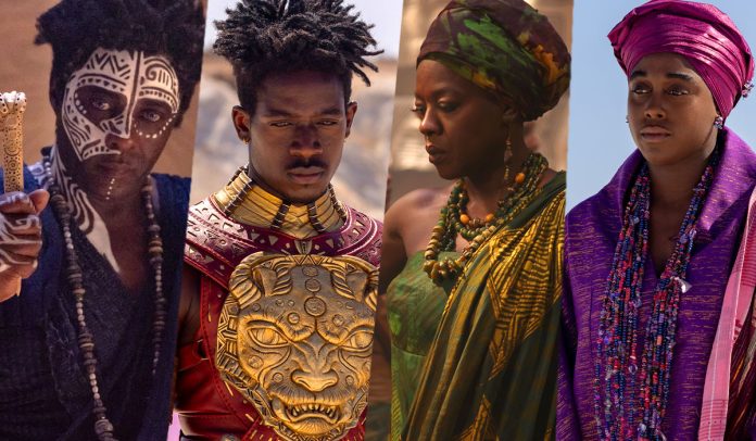 Children Of Blood and Bone Cynthia Erivo, Lashana Lynch, Zackary Momoh, Richard Mofe-Damijo, Chiwetel Ejiofor, Regina King, with Idris Elba and Viola Davis